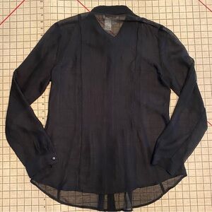 Coldwater Creek sheer blouse, long sleeve, size S (6-8)